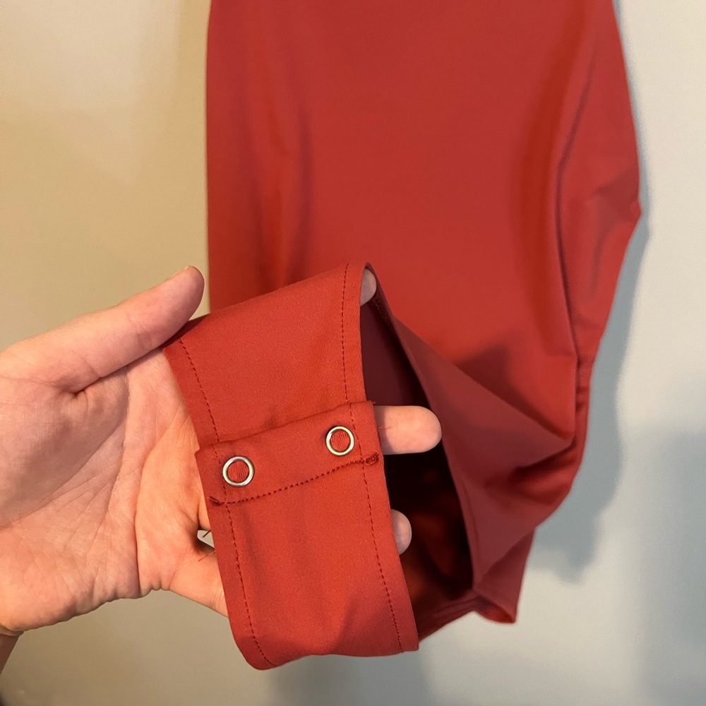 SOLD!❌ - Elegant Red Sleeveless Bodysuit - Picture 3 of 3